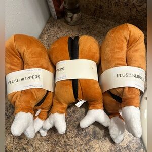 Turkey Leg Plush Slippers set of 3 nwt